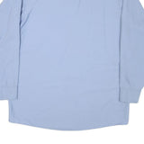 RED KAP Mens Blue Work Shirt L Logo Button-Up Long Sleeve Durable Cotton Blend
