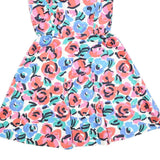 TOMMY HILFIGER Womens White Floral Cotton Blend Day Dress Sleeveless S Summer