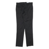 VERSACE FOR H&M Womens Wool Black Slim Straight Trousers W30 L32 Formal