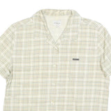 CALVIN KLEIN JEANS Womens Beige Check Shirt M Cotton Blend Casual Lightweight