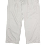 TOMMY HILFIGER Mens White Classic Straight Cotton Trousers W38 L30 Casual