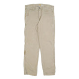 CARHARTT Mens Jeans Beige Relaxed Straight Denim W32 L30 Workwear Utility