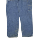 CARHARTT Mens Blue Regular Straight Denim W36 L30 Workwear Zip Closure Jeans