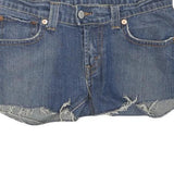 LEVI'S Womens Denim Blue Cut-Off Shorts L W32 Casual Summer Raw Hem