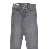 LEVI'S Wedgie Big E Womens Jeans Grey Regular Straight Denim Raw W26 L26 Classic