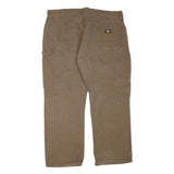 DICKIES Mens Regular Fit Jeans Brown Cotton Blend W40 L30 Workwear Zip Closure