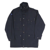 Mens Navy Jacket M Polyester Blend Plain Zip Security Style Securitas Logo