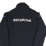 Mens Navy Jacket M Polyester Blend Plain Zip Security Style Securitas Logo