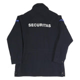 Mens Navy Jacket M Polyester Blend Plain Zip Security Style Securitas Logo