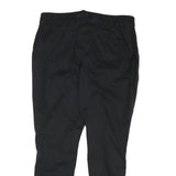 LANE BRYANT Womens Cotton Blend Black Relaxed Tapered Trousers W34 L27