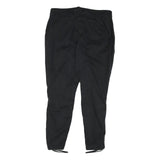 LANE BRYANT Womens Cotton Blend Black Relaxed Tapered Trousers W34 L27