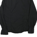 TRUE RELIGION Mens Black Shirt S Button Long Sleeve Cotton Blend Casual