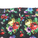 LOVE MOSCHINO Womens Floral Pixel Print Shorts Black UK 14 W34 Polyester Blend