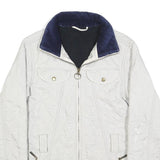 BARBOUR Womens White Quilted Jacket UK 10 Polyamide Zip Lightweight