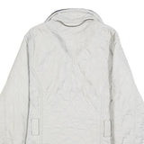 BARBOUR Womens White Quilted Jacket UK 10 Polyamide Zip Lightweight