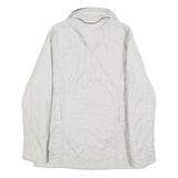 BARBOUR Womens White Quilted Jacket UK 10 Polyamide Zip Lightweight