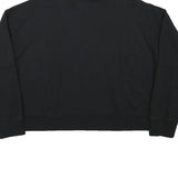 DKNY Womens Black Cotton Blend Turtleneck XL Sport Logo Sweatshirt Pullover