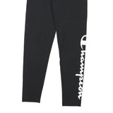 CHAMPION Womens Joggers Black Stretch Slim Skinny S W27 L26 Logo Print