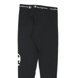 CHAMPION Womens Joggers Black Stretch Slim Skinny S W27 L26 Logo Print