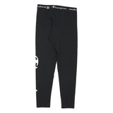 CHAMPION Womens Joggers Black Stretch Slim Skinny S W27 L26 Logo Print