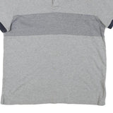 TOMMY HILFIGER Mens Grey & Navy Short Sleeve Colourblock Polo Shirt M Cotton
