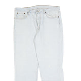 LEVI'S 501 Mens Blue Regular Straight Denim Cotton Blend Light W34 L28 Button