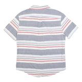 TOMMY HILFIGER Mens Blue & Red Striped Shirt M Cotton Blend Casual Summer