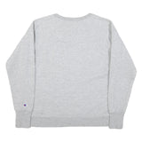 CHAMPION Mens Grey Cotton Blend Crew Neck M Logo Sweatshirt Casual Comfort