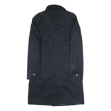 M&S Womens Black Coach Jacket Tailored S Polyester Blend Woven Plain Button