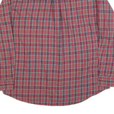 CHAPS Mens Red Plaid Shirt XL Button Down Cotton Blend Classic Fit Casual