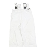 COLUMBIA Lined Girls White Relaxed Ski Trousers W26 L30 Adjustable Suspenders