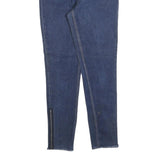 LEVI'S 721 Womens Slim Skinny Denim Dark Blue W28 L30 Zip Closure Stretch
