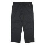 DICKIES Mens Cotton Blend Black Regular Fit Straight Leg Trousers W40 L30