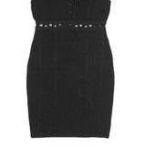 GUESS Womens Black Sleeveless Fit & Flare Polyester Dress M Cutout Waist Detail