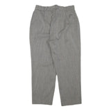 Womens Grey Relaxed Wool Blend Straight Leg Trousers W29 L24 Smart Classic