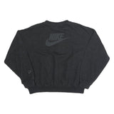 NIKE Womens Black Sweatshirt Crew Neck XL Cotton Blend Logo Pullover