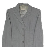 EMPORIO ARMANI Womens Grey Tailored Jacket S Polyester Blend Plain Stylish