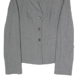 EMPORIO ARMANI Womens Grey Tailored Jacket S Polyester Blend Plain Stylish