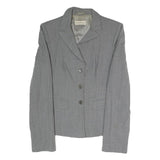 EMPORIO ARMANI Womens Grey Tailored Jacket S Polyester Blend Plain Stylish