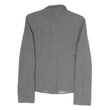 EMPORIO ARMANI Womens Grey Tailored Jacket S Polyester Blend Plain Stylish