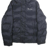 CHAMPION Mens Black Zip Up Puffer Jacket M Polyester Blend