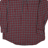 MARKS Mens Red & Blue Checked Shirt L Long Sleeve Cotton Casual Button Front
