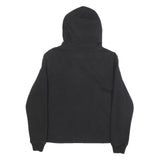 CALVIN KLEIN JEANS Womens Black Hoodie S CK Logo Pullover Cotton Blend