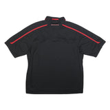 NIKE Court Canada Hockey Mens Black & Red Polo T-Shirt XL Short Sleeve Collared