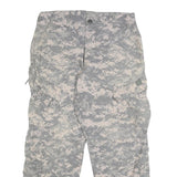 PROPPER Mens Cotton Blend Grey Digital Camouflage Regular Cargo Trousers W33 L28
