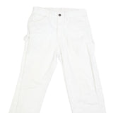 DICKIES Mens White Regular Fit Straight Leg Denim W30 L27 Workwear Jeans