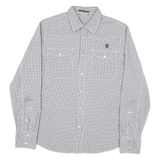 G-STAR Mens Black & White Checked Shirt M Button Down Cotton Blend Casual