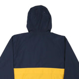 CHAMPION Mens Navy & Yellow UC Irvine Zip Hooded Nylon Jacket S Lightweight