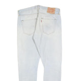 Levis 501 Mens Blue Regular Straight Denim Cotton Blend Light W33 L29 Button Fly