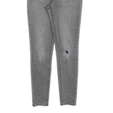 LEVI'S Womens Slim Fit Skinny Jeans Grey Denim W28 L28 Cotton Blend Zip